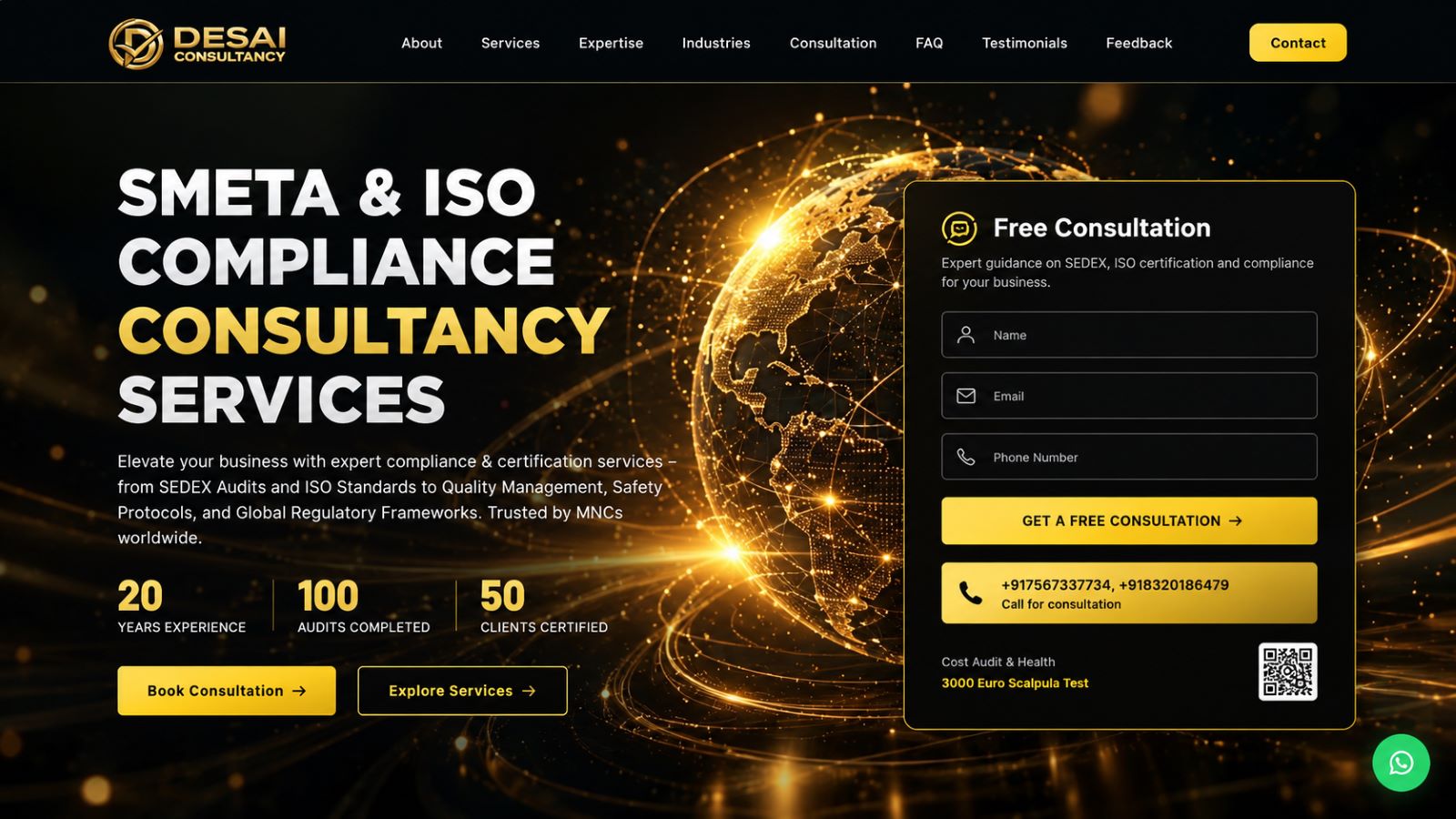 Desai Consultancy SMETA SEDEX and ISO compliance consulting website