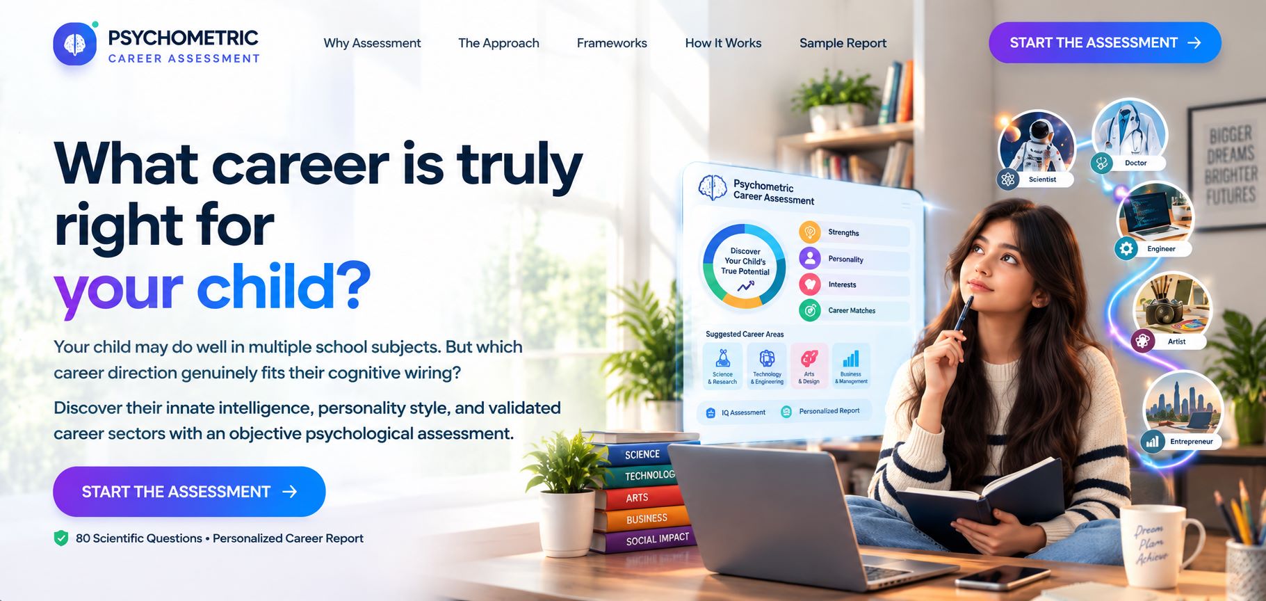 Psychometric Career Assessment Platform Website