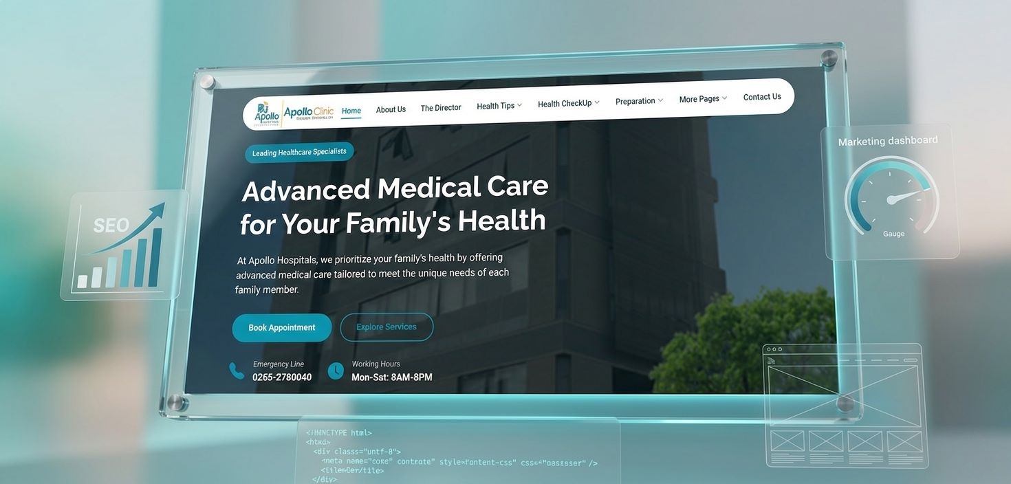 Apollo Hospital clinic website - advanced medical care and appointments