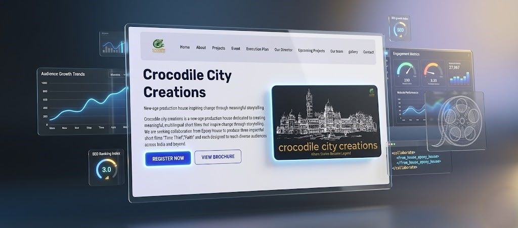 Crocodile City Creations Gujarati Film Production Website