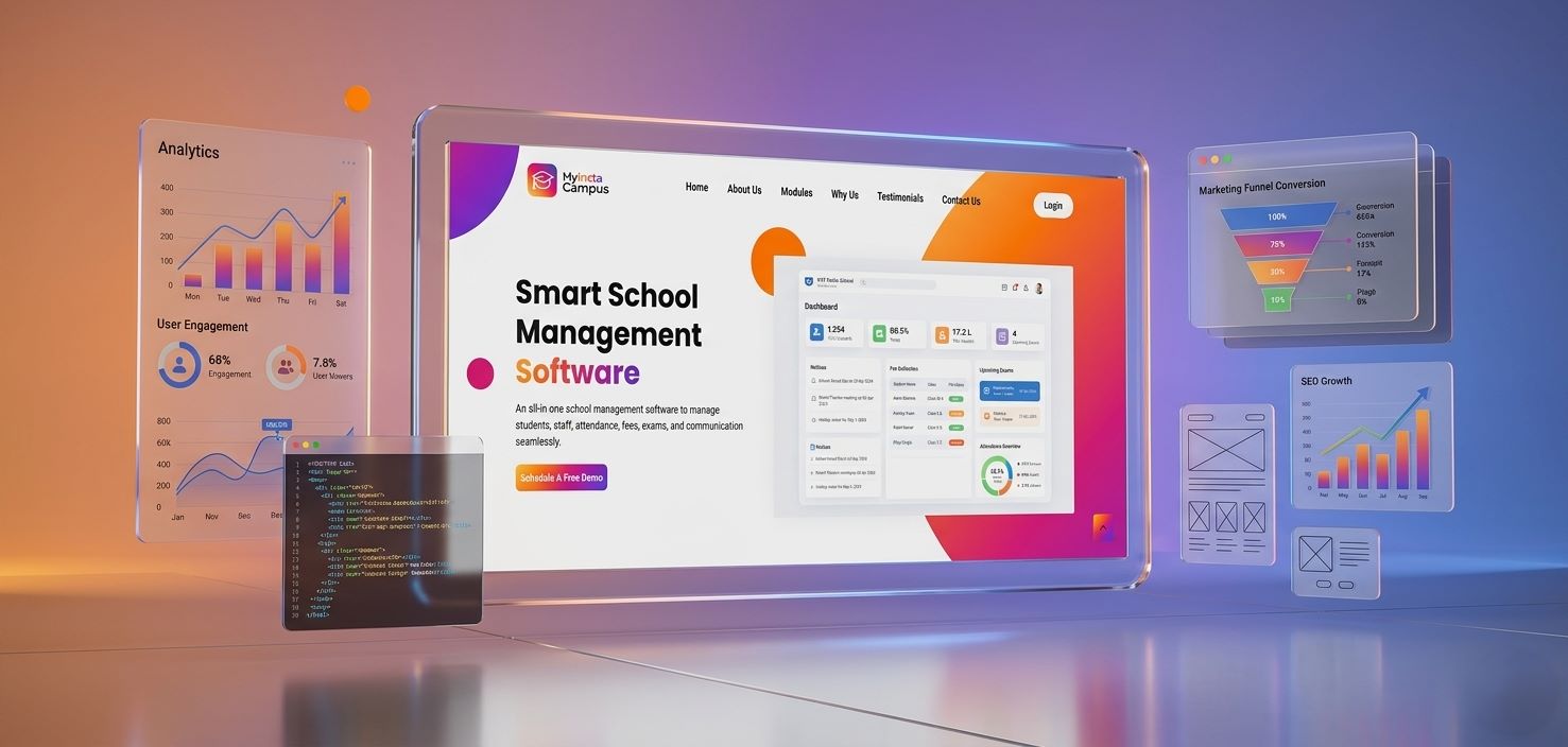 MyInstaCampus School Management Software Website