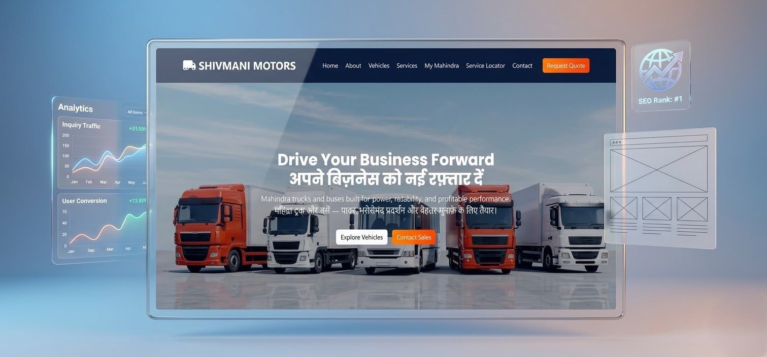 Shivmani Motors Mahindra commercial vehicles dealership website