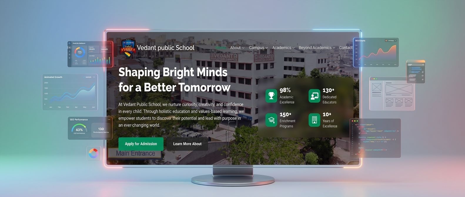 Vedant Public School Website Development